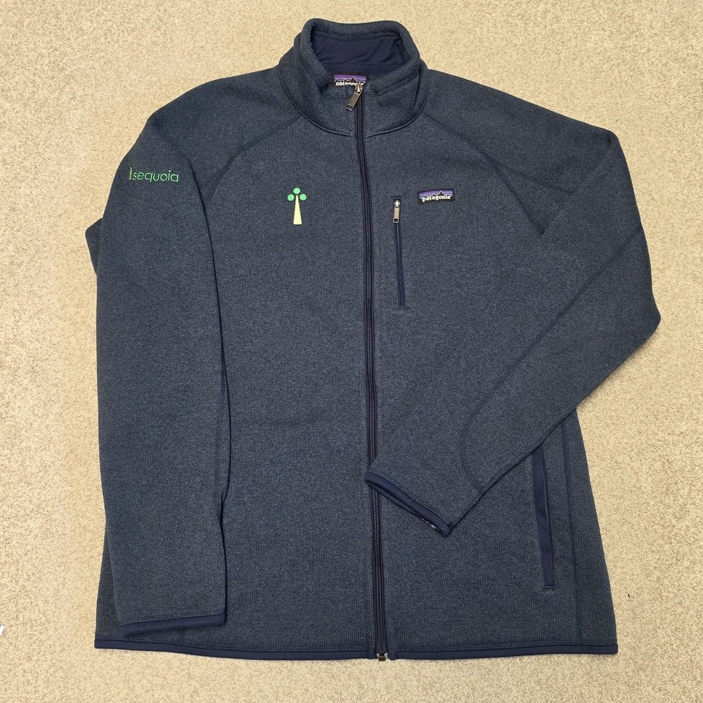 Patagonia Better Sweater Jacket Mens XL Navy Full Zip Sequoia Logo Fleece